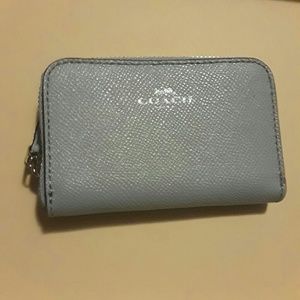 Small coach Zip card holder/wallet